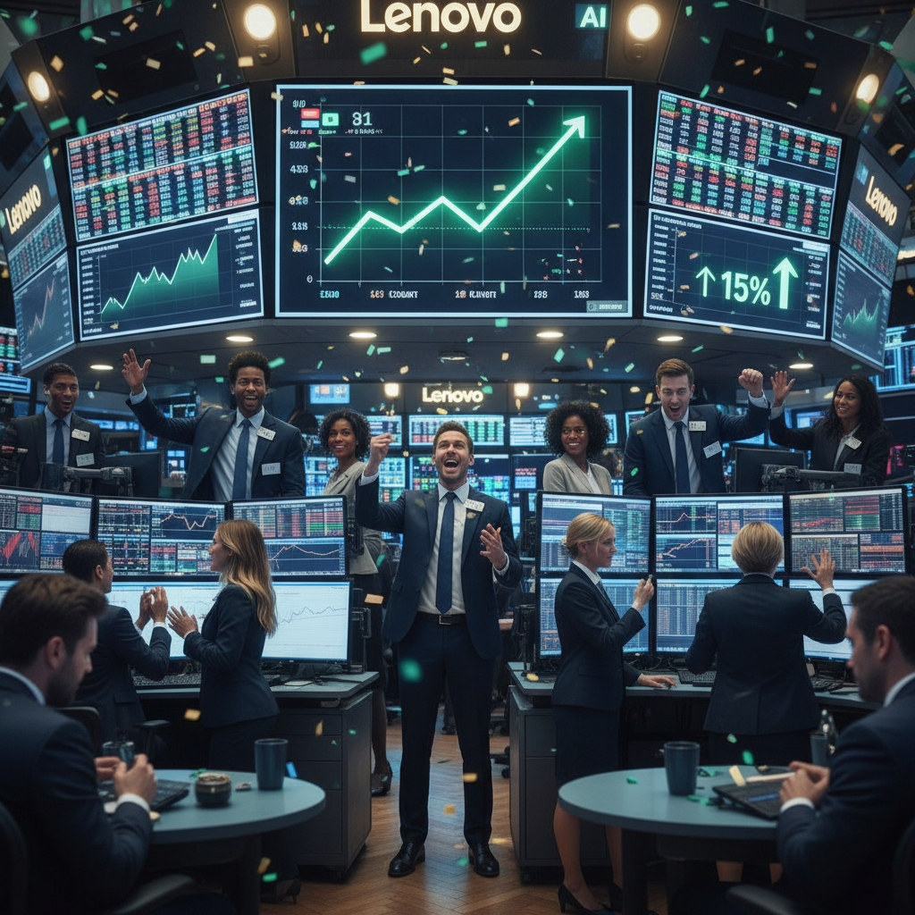 Lenovo's AI Boom: Shares Soar 15% on Record Earnings