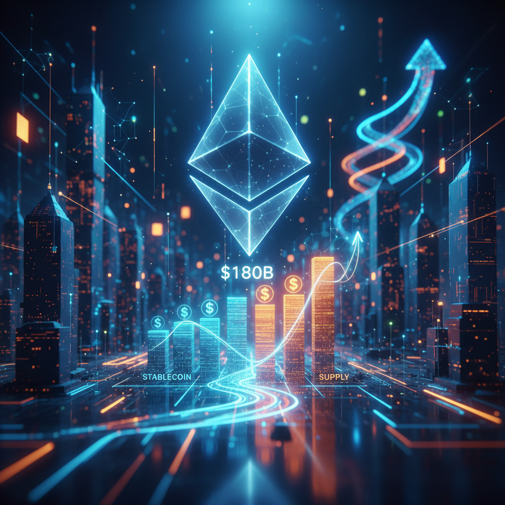 Ethereum Stablecoin Supply Hits $180B All-Time High, Signals Massive Growth