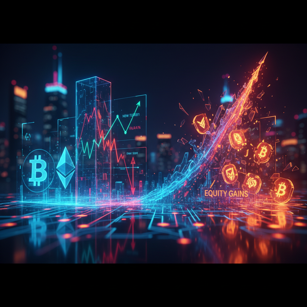 Crypto Capital Shifts: New Tokens Struggle as Equity Gains