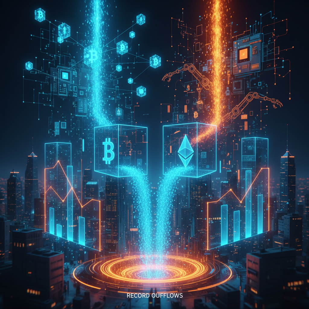 Bitcoin's Record ETF Outflows Amidst AI-Driven Stock Rally