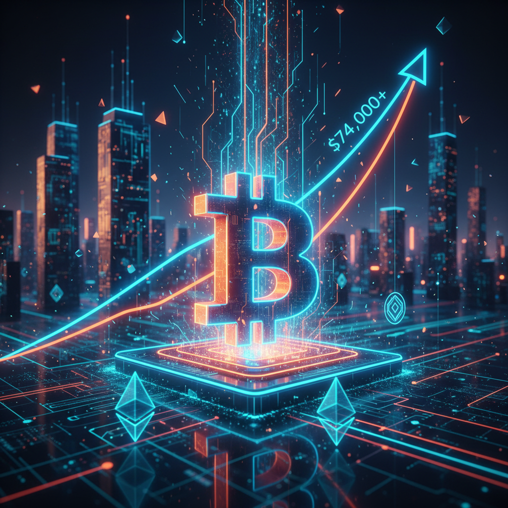 Bitcoin Surges Past $74,000 Amid Broad Crypto Market Rally
